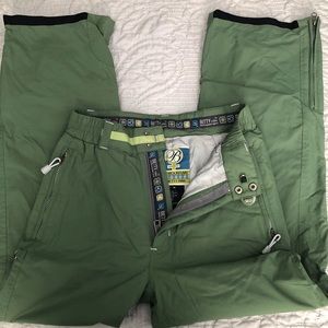 Betty Rides Gold Rush Green Ski Snowboard Pants -M